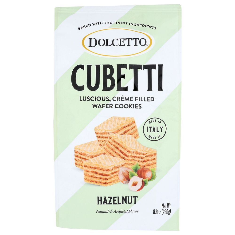 Dolcetto Cubetti Hazelnut Wafer Cookies, 8.8 Ounce -- 10 Per Case