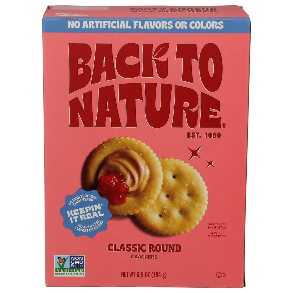 Back To Nature Classic Round Crackers, 6.5 Ounce -- 6 Per Case