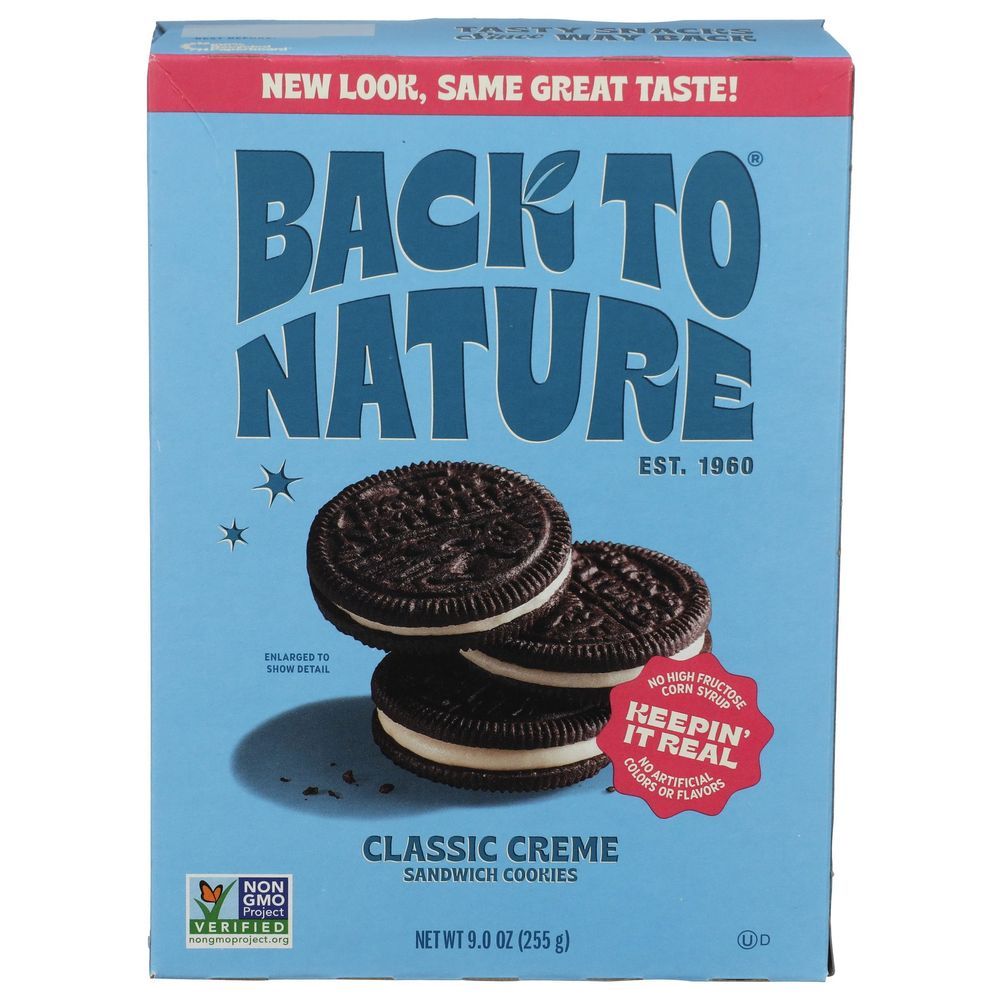 Back To Nature Classic Creme Sandwich Cookies, 9 Ounce -- 6 Per Case