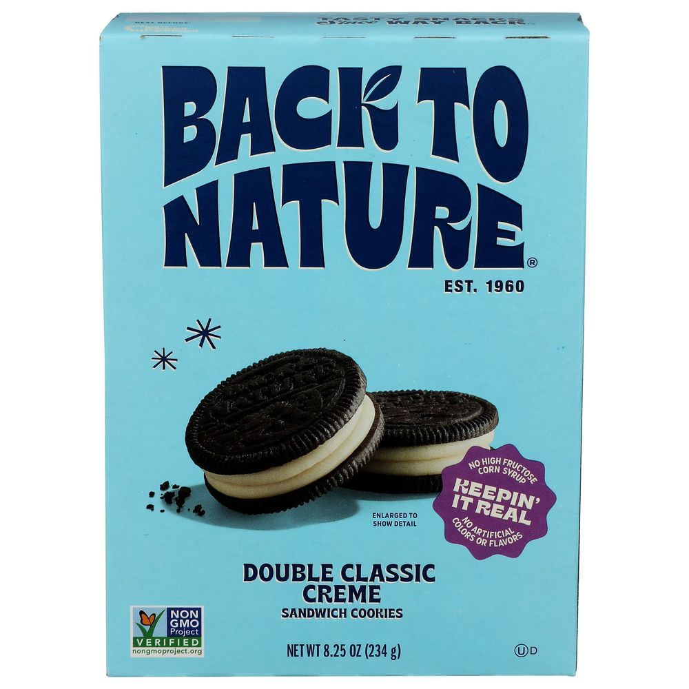 Back To Nature Double Classic Creme Sandwich Cookies, 8.25 Ounce -- 6 Per Case
