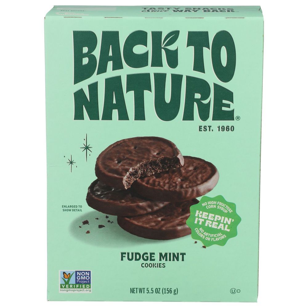 Back To Nature Fudge Mint Cookies, 5.5 Ounce -- 6 Per Case