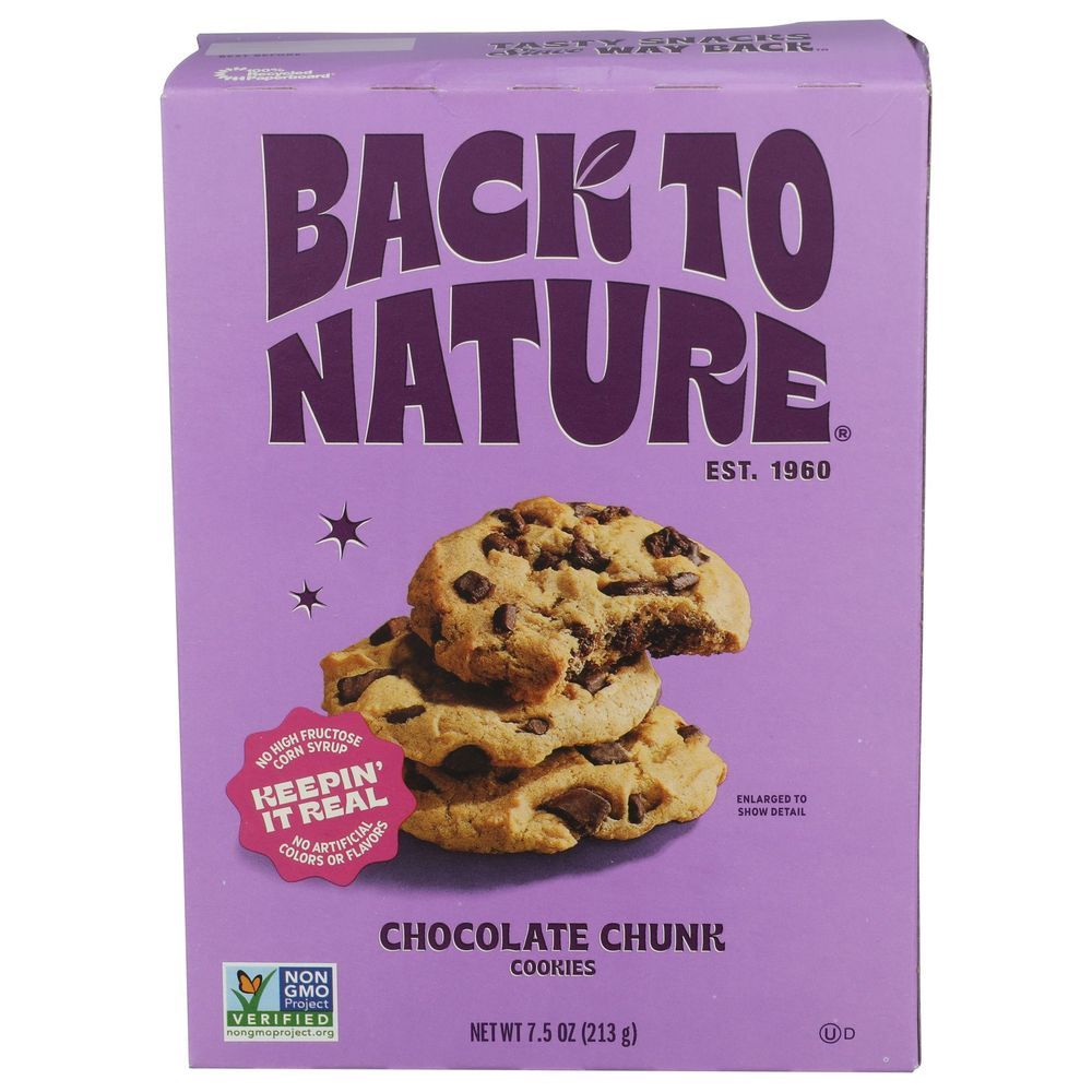 Back To Nature Chocolate Chunk Cookies, 7.5 Ounce -- 6 Per Case
