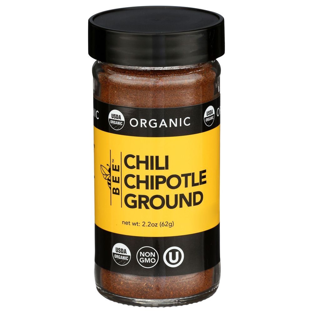 Bee Spices Organic Chili Chipotle Ground, 2.2 Ounce -- 6 Per Case