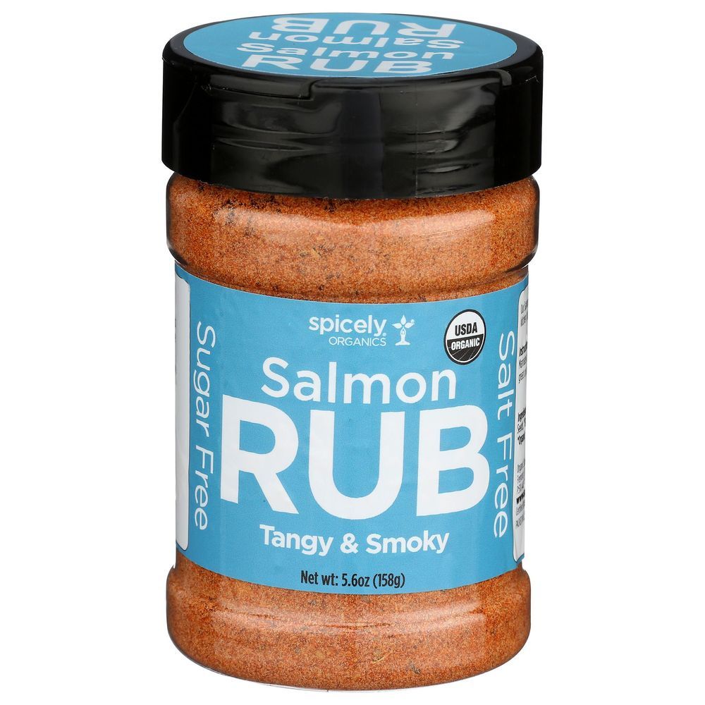 Spicely Organics Spicy Tangy Salmon Rub, 5.6 Ounce -- 3 Per Case