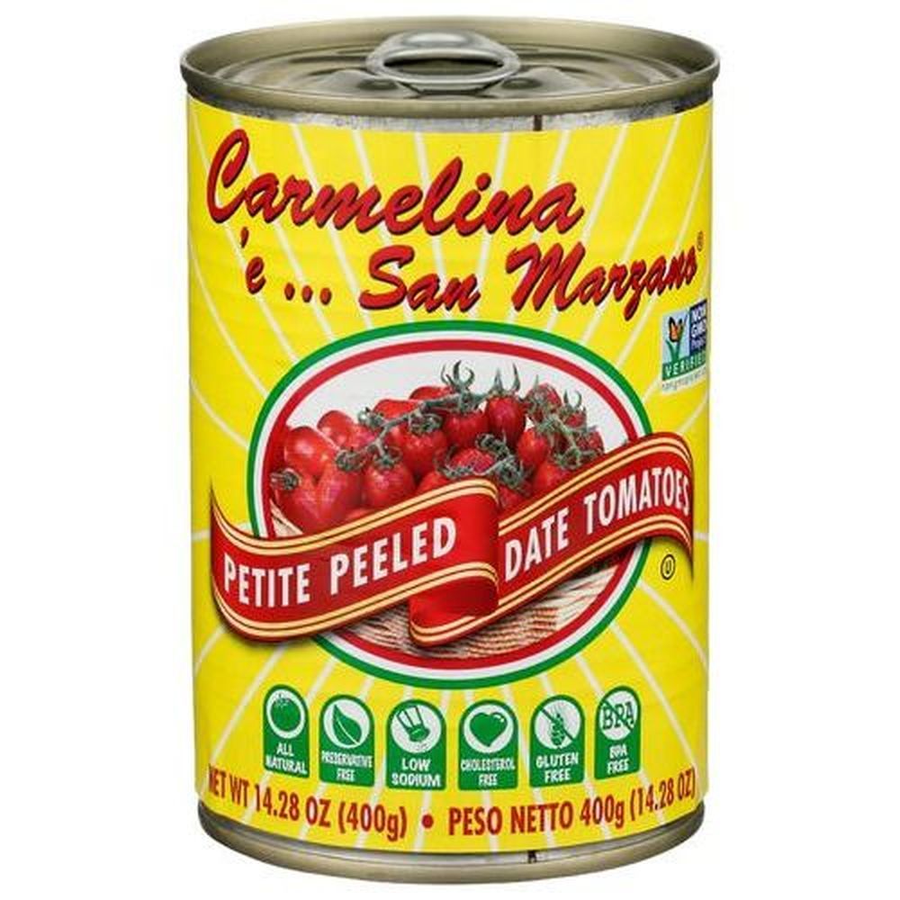 Carmelina Italian Petite Peeled Date Tomatoes, 14.28 Ounce -- 12 Per Case