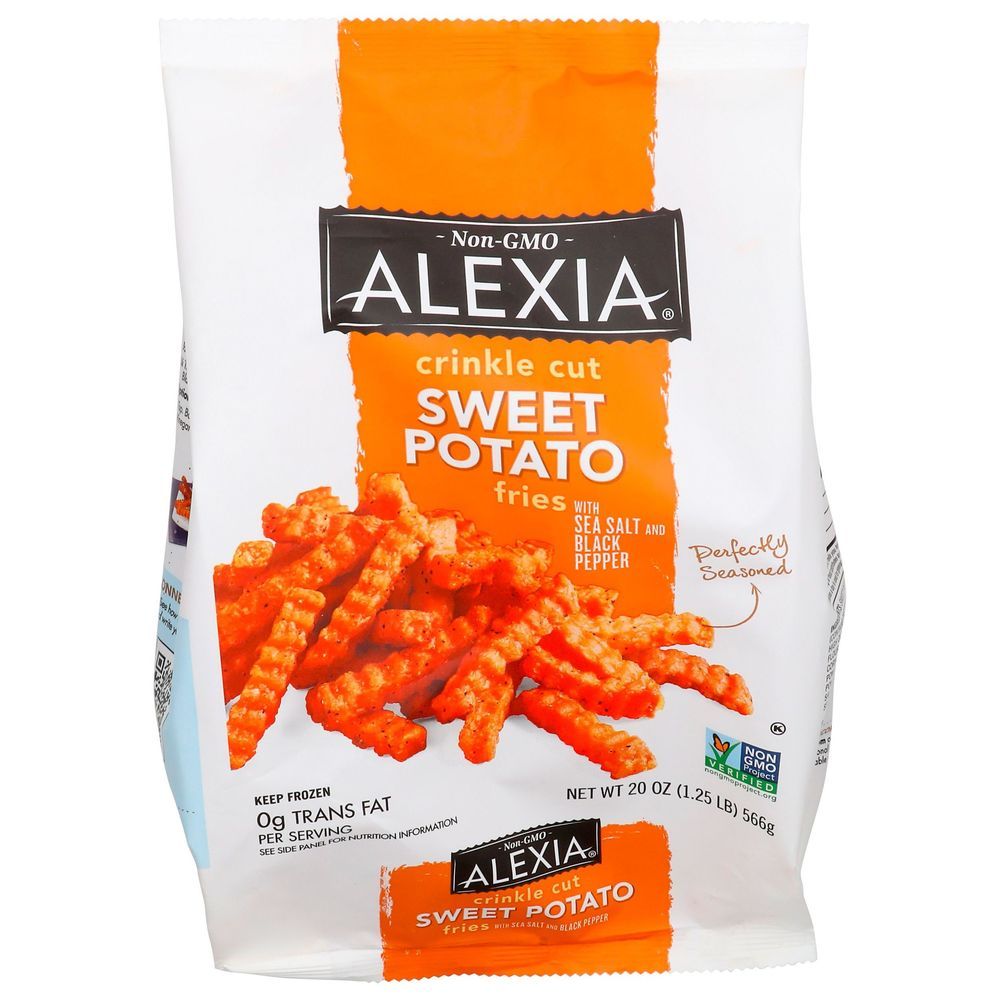 Alexia Sweet Potato Crinkle Cut Fries With Sea Salt And Black Pepper, 20 Ounce -- 12 Per Case