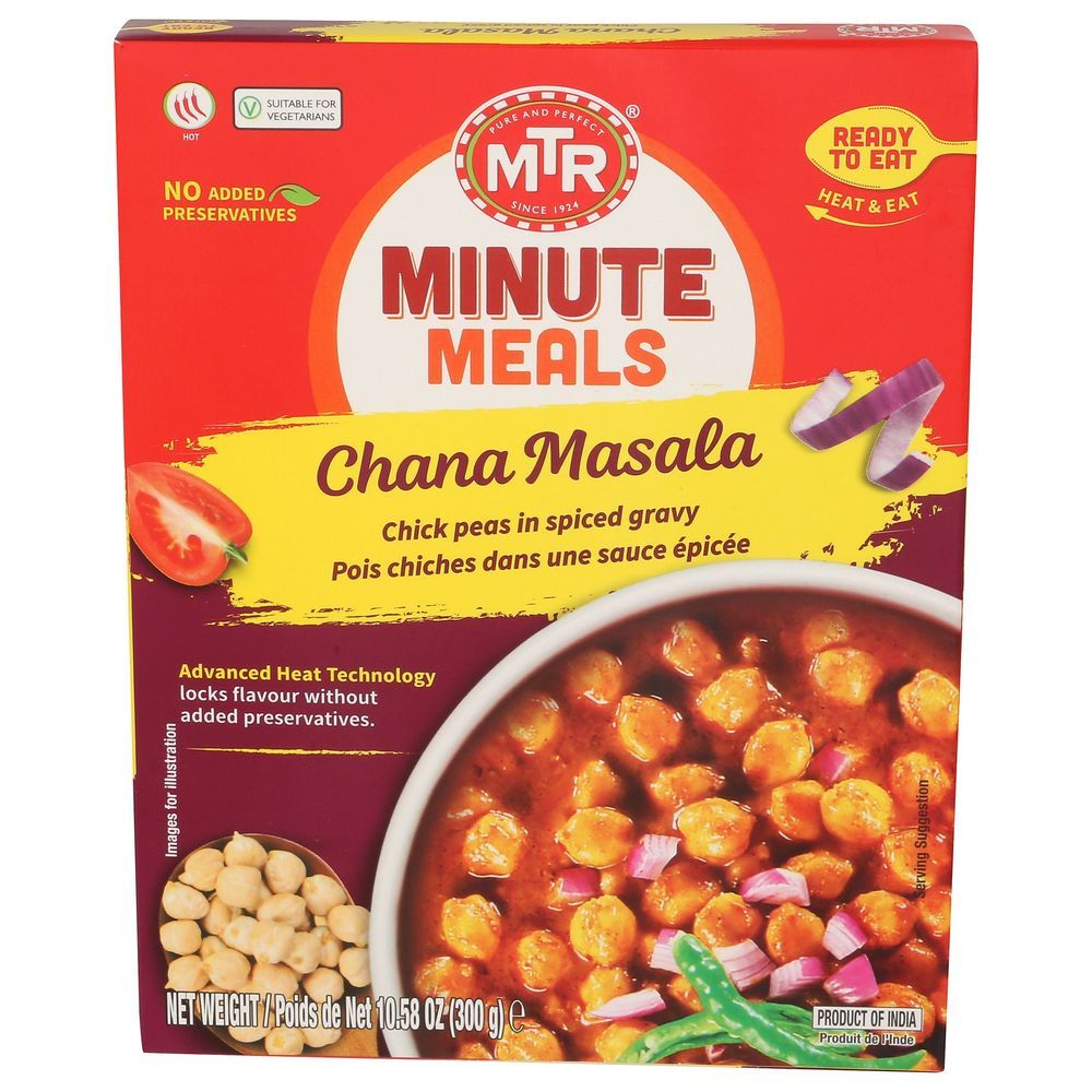 Mtr Ready To Eat Minute Meals Chana Masala, 10.5 Ounce -- 20 Per Case