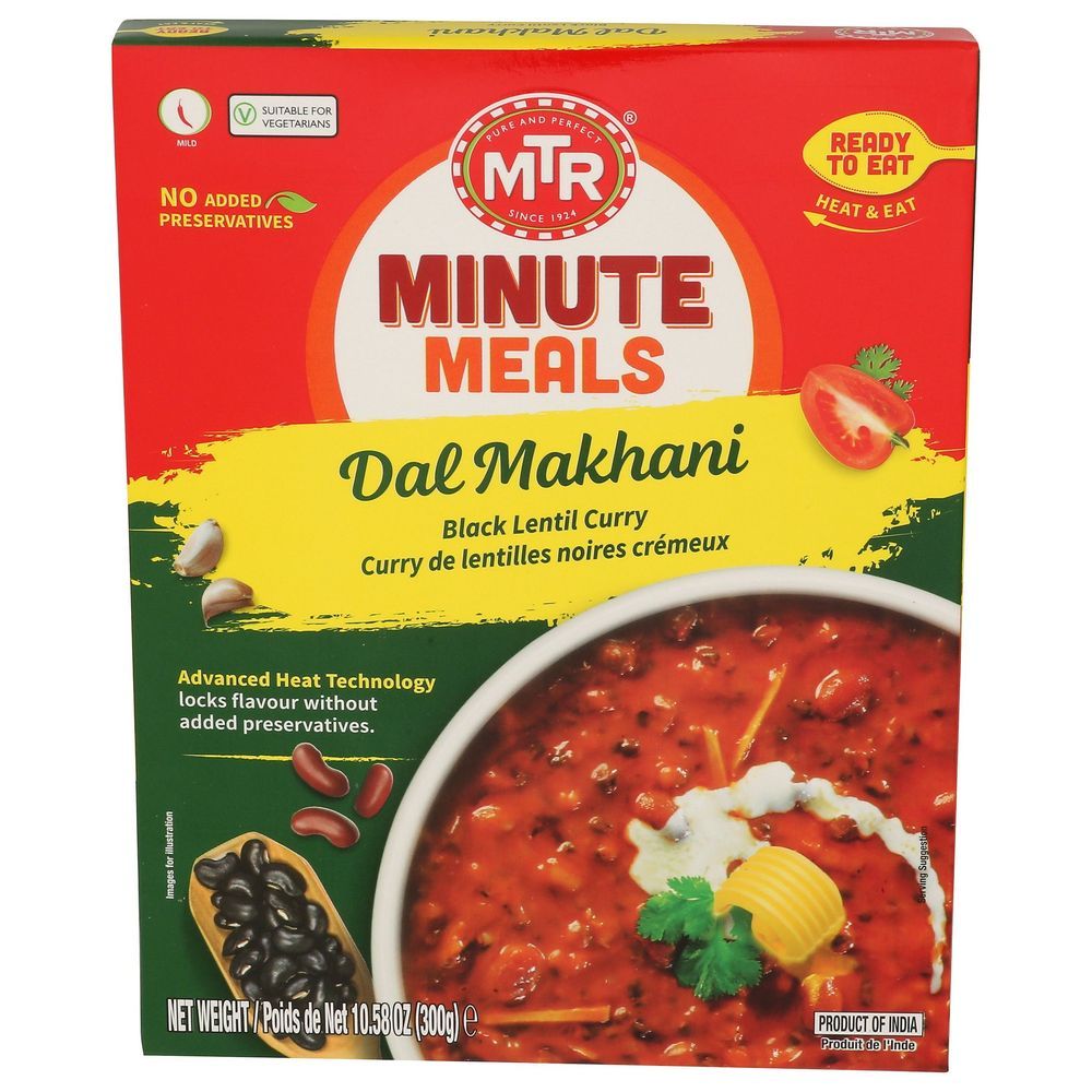 Mtr Ready To Eat Minute Meals Dal Makhani, 10.56 Ounce -- 10 Per Case
