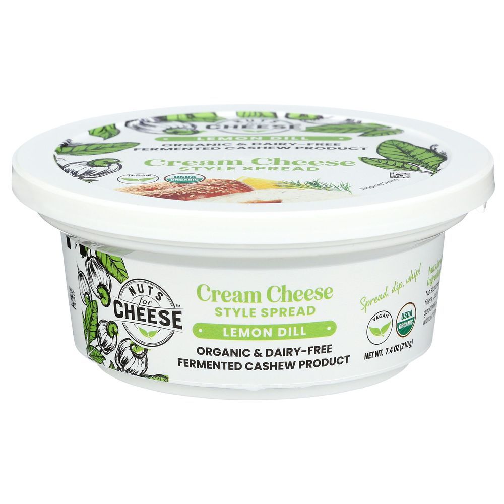 Nuts For Cheese Organic Lemon Dill Cream Cheese Style Spread, 7.4 Ounce -- 6 Per Case