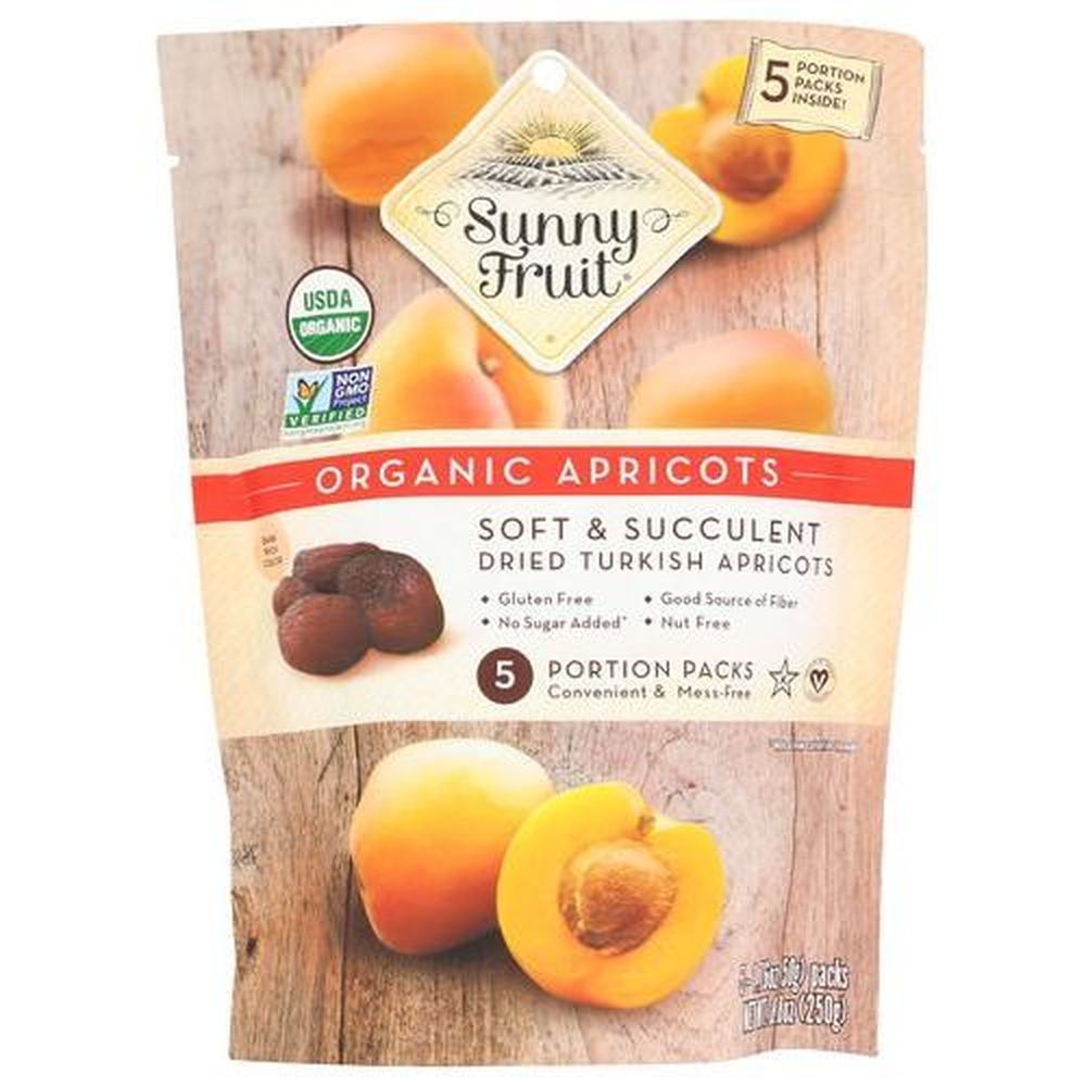 Sunny Fruit Organic Dried Apricots, 8.8 Ounce -- 6 Per Case