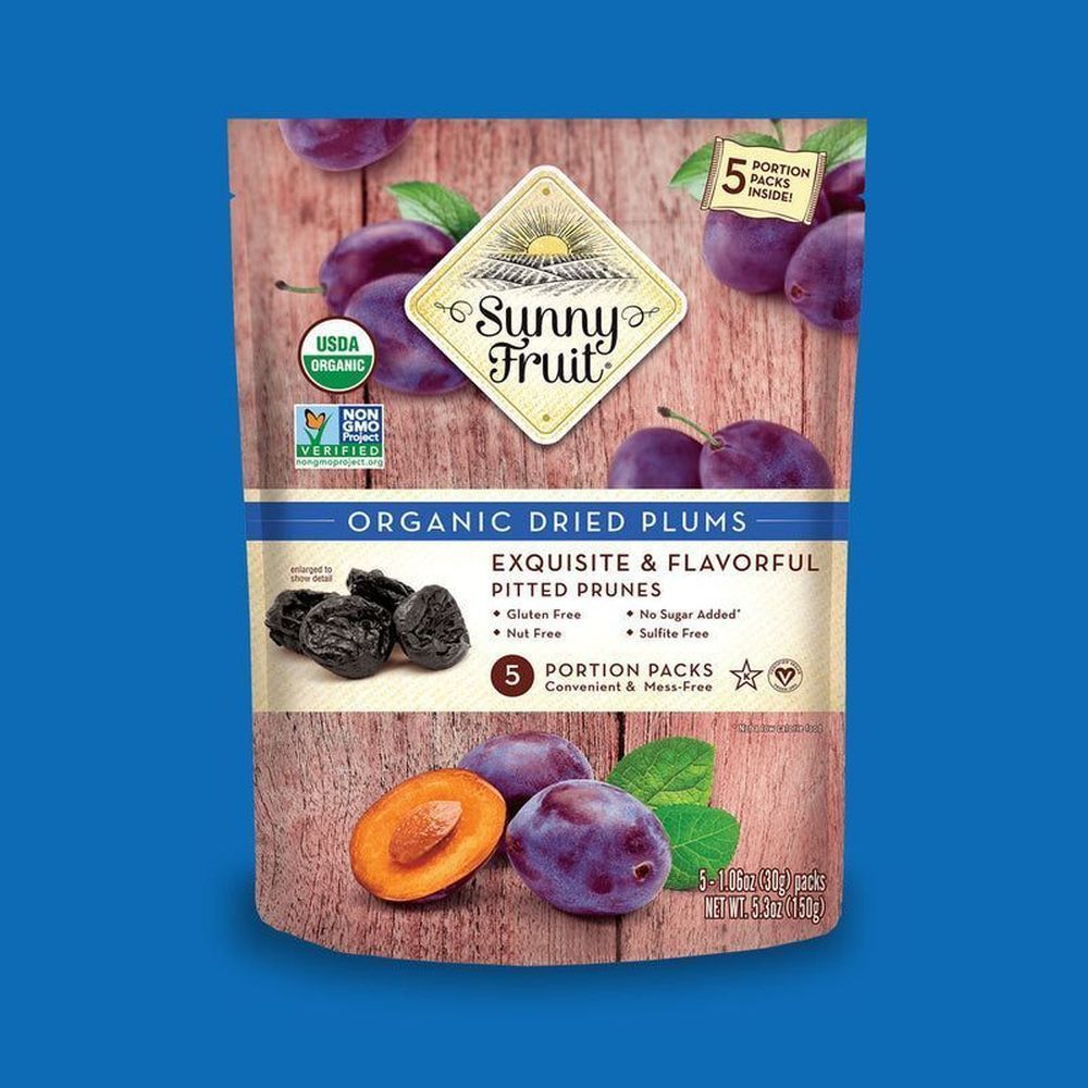 Sunny Fruit Organic Dried Plums, 5.3 Ounce -- 6 Per Case