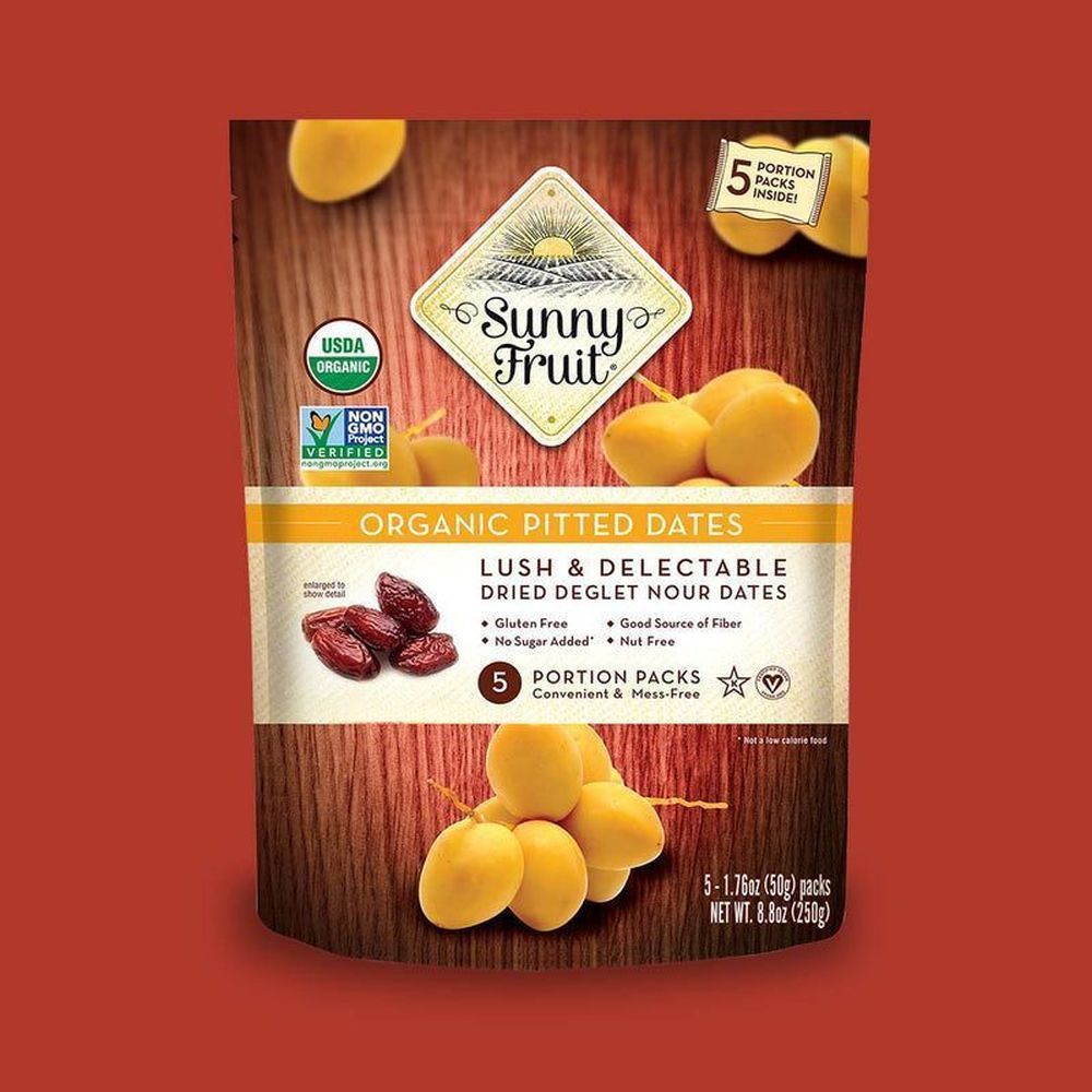 Sunny Fruit Organic Dried Pitted Dates, 8.8 Ounce -- 6 Per Case