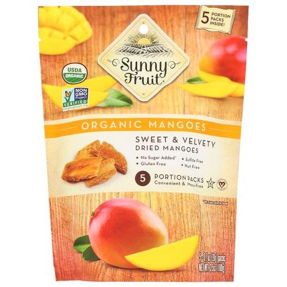 Sunny Fruit Organic Dried Mangoes, 3.5 Ounce -- 6 Per Case