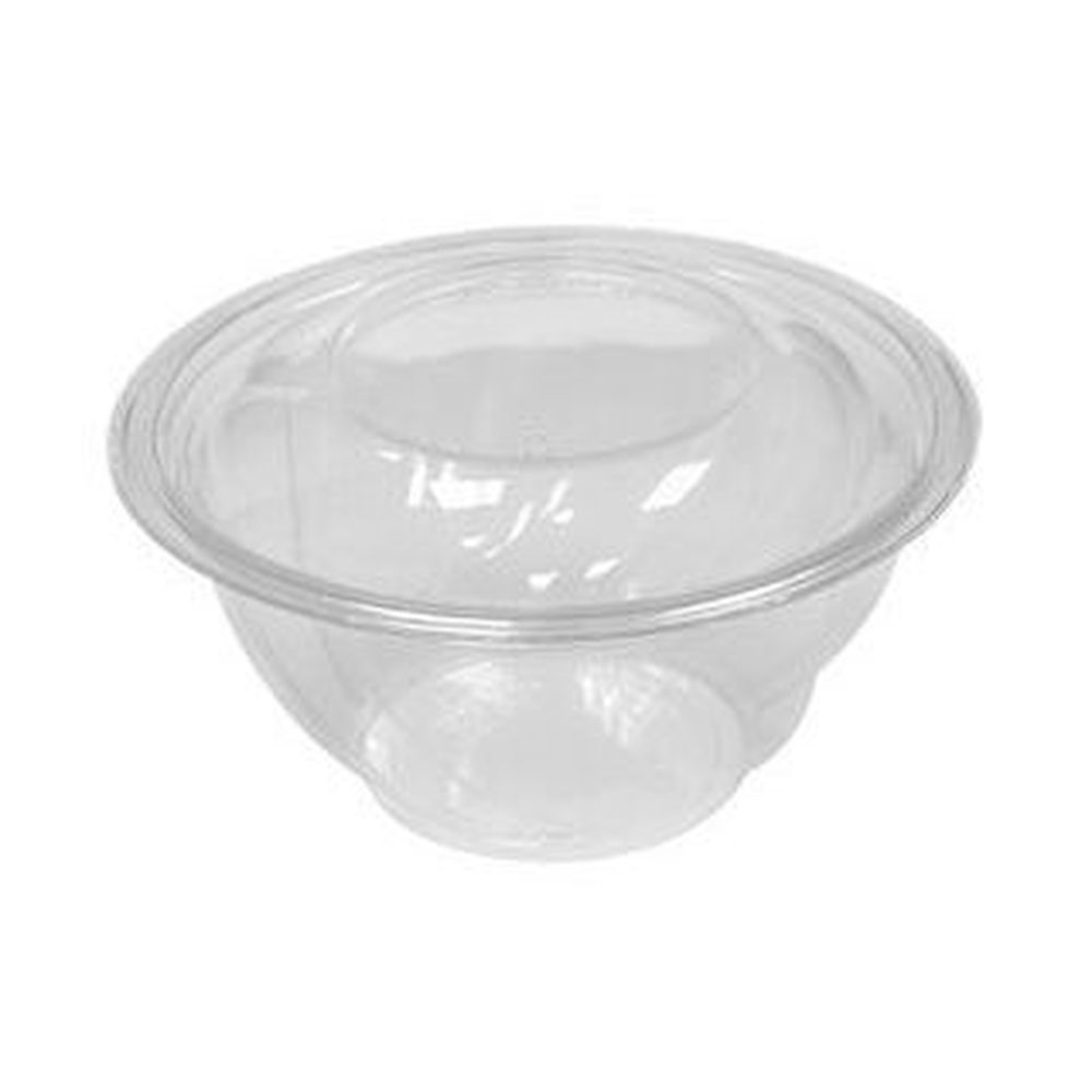 Earthchoice Clear Rpet Round Swirl Bowl And Lid, 32 Ounce Capacity -- 300 Per Case