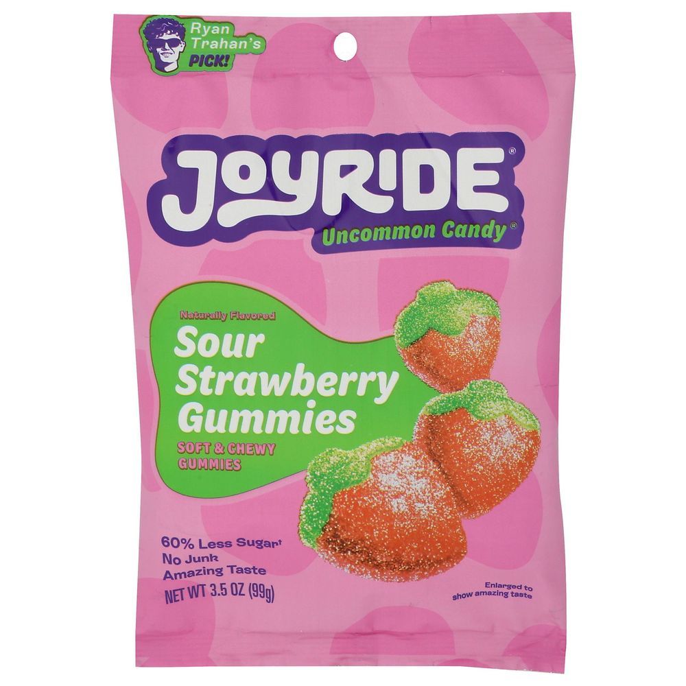 Joyride Sour Strawberry Gummies, 3.5 Ounce -- 10 Per Case