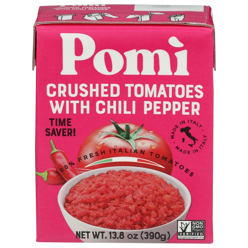 Pomi Crushed Tomatoes With Chili Pepper, 13.8 Ounce -- 12 Per Case