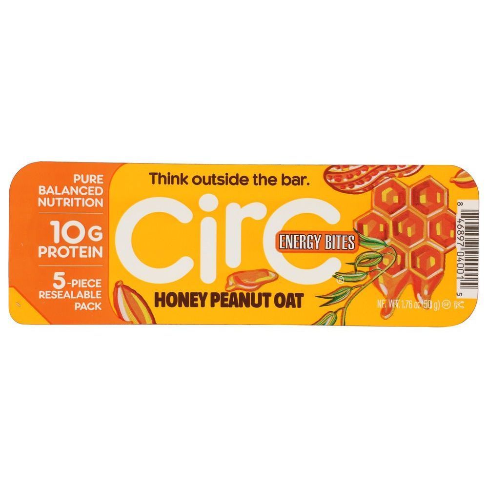 Circ Bites Honey Peanut Oat Protein Ball, 1.76 Ounce -- 12 Per Case