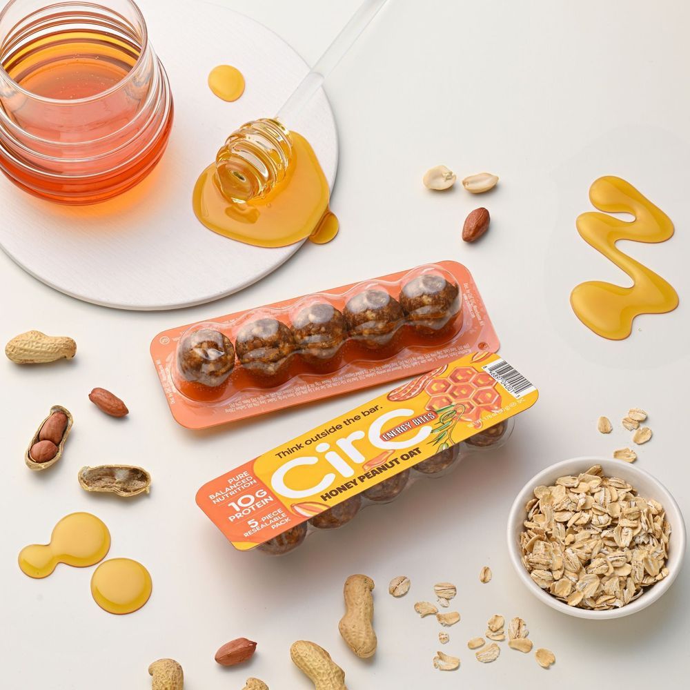 Circ Bites Honey Peanut Oat Protein Ball, 10.56 Ounce -- 8 Per Case