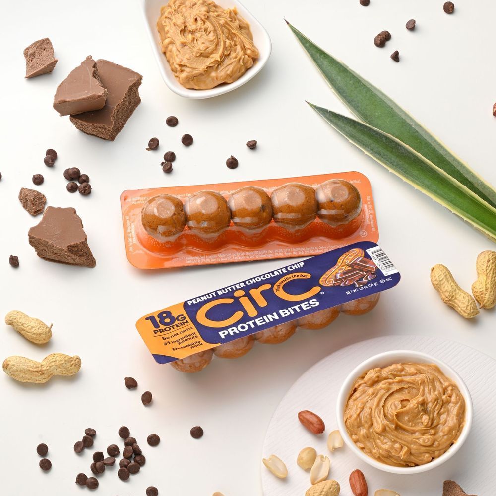 Circ Bites Peanut Butter Chocolate Chip Protein Balls, 10.56 Ounce -- 8 Per Case