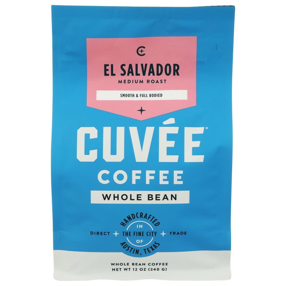 Cuvee El Salvador Medium Roast Whole Bean Coffee, 12 Ounce -- 6 Per Case