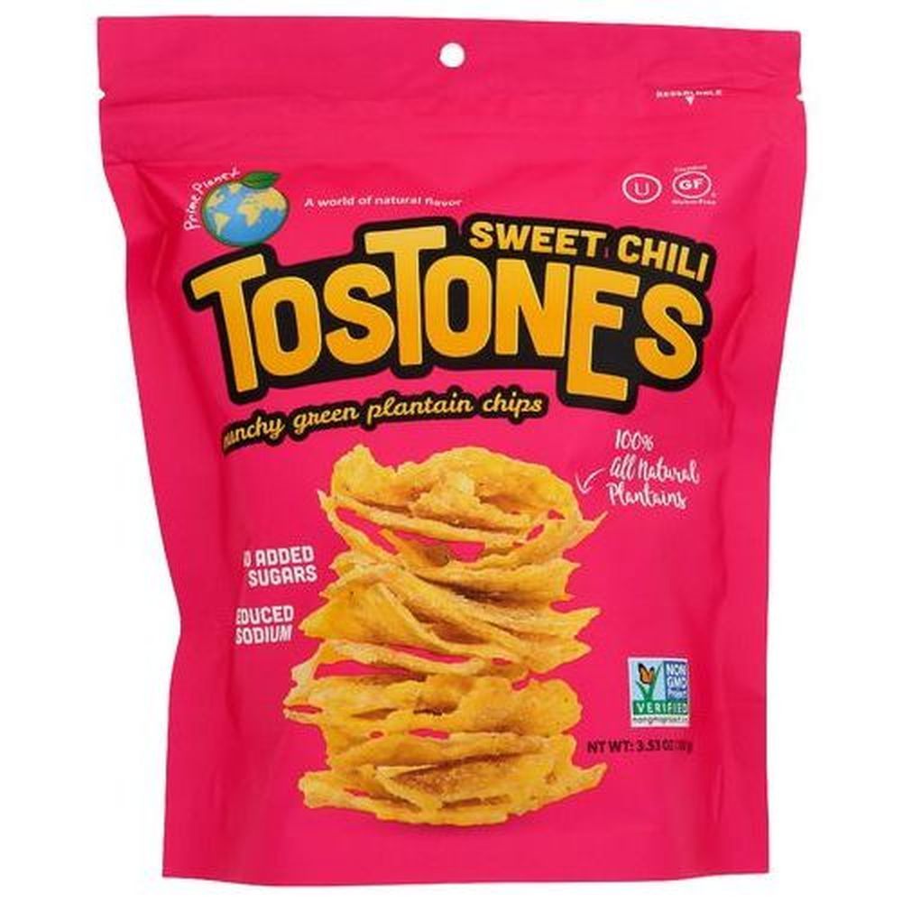 Prime Plants Sweet Chili Tostones Crunchy Green Plantain Chips, 3.53 Ounce -- 8 Per Case