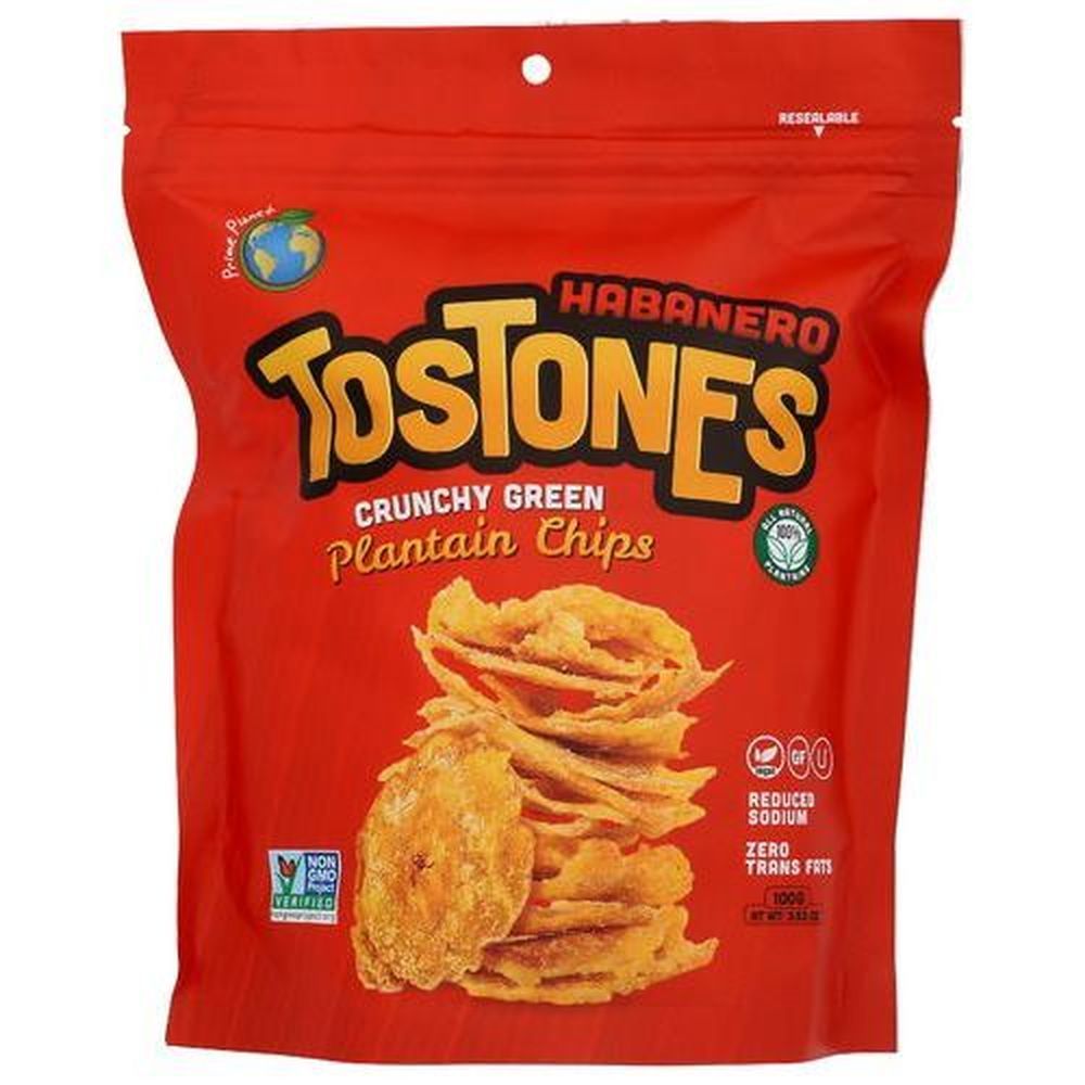 Prime Plants Habanero Tostones Crunchy Green Plantain Chips, 3.53 Ounce -- 8 Per Case