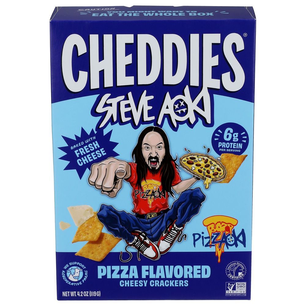 Cheddies Pizza Flavored Cheesy Crackers, 4.2 Ounce -- 6 Per Case
