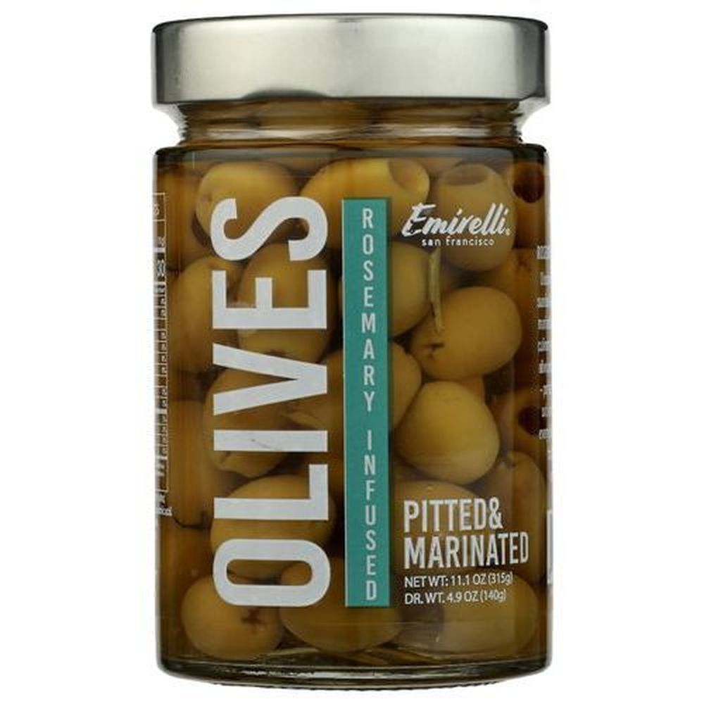 Emirelli Rosemary Infused Pitted Marinated Green Olives, 11.1 Ounce -- 6 Per Case