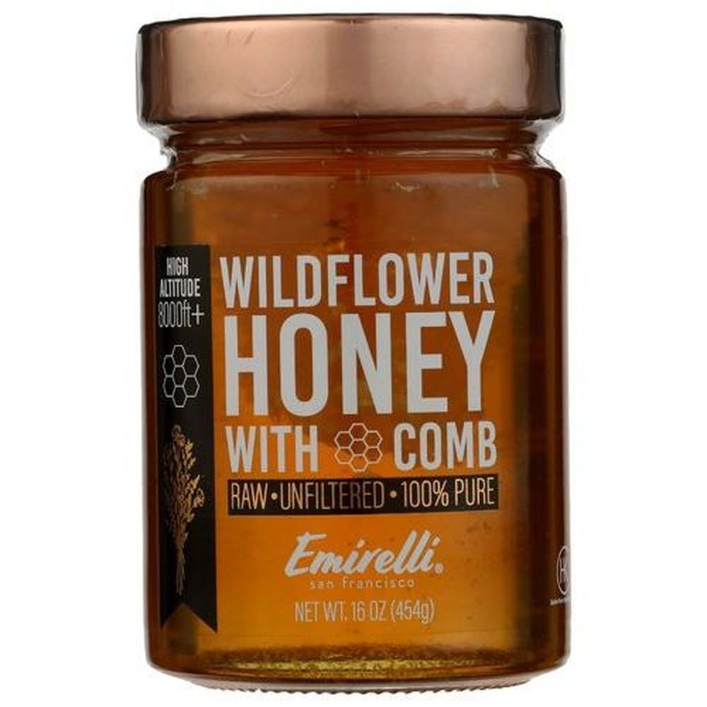 Emirelli Wildflower Honey With Comb, 16 Ounce -- 6 Per Case
