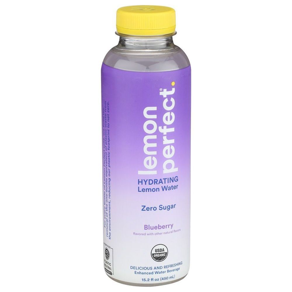 Lemon Perfect Organic Zero Sugar Hydrating Blueberry Lemon Water, 15.2 Fluid Ounce -- 12 Per Case