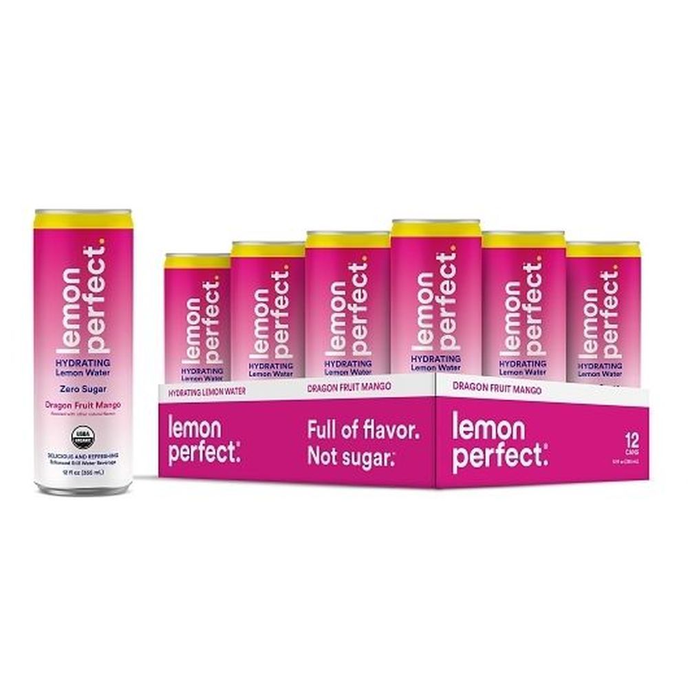 Lemon Perfect Dragon Fruit Mango Hydrating Lemon Water, 12 Fluid Ounce -- 12 Per Case