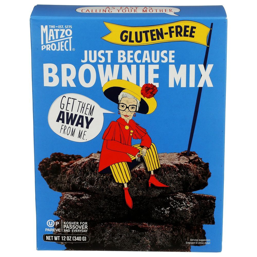 The Matzo Project Just Because Gluten Free Brownie Mix, 12 Ounce -- 6 Per Case