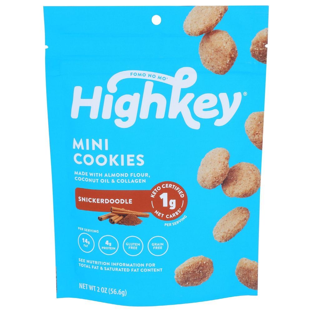 Highkey Keto Snickerdoodle Mini Cookies, 2 Ounce -- 6 Per Case