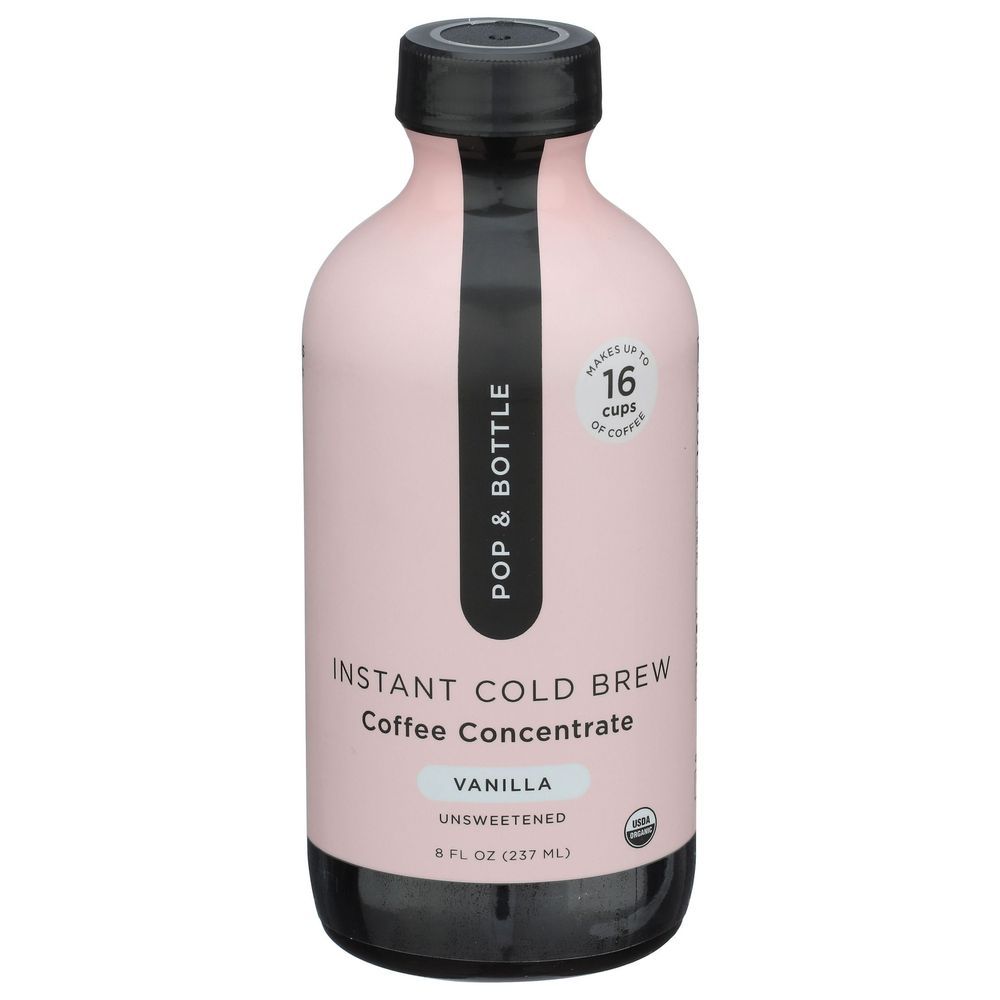 Pop & Bottle Vanilla Instant Cold Brew Coffee Concentrate, 8 Fluid Ounce -- 6 Per Case