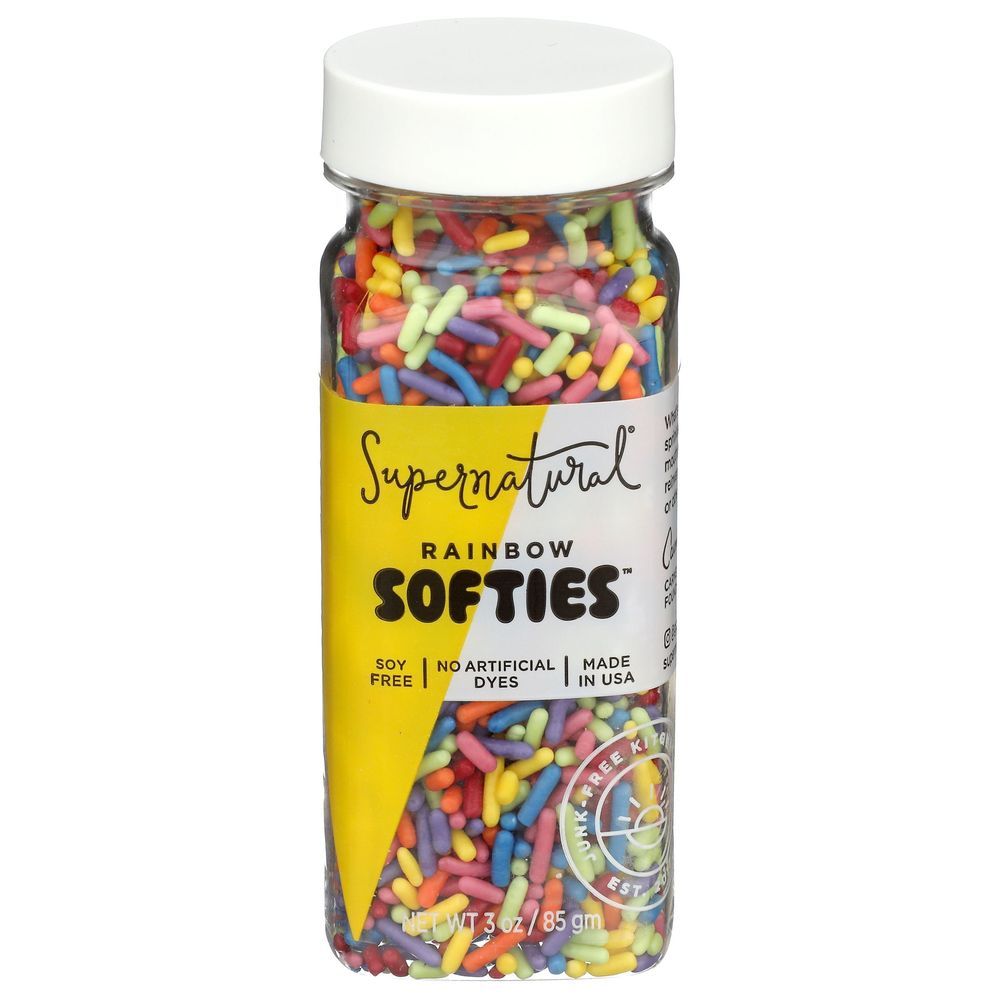 Supernatural Softies Rainbow Sprinkles, 3 Ounce -- 6 Per Case