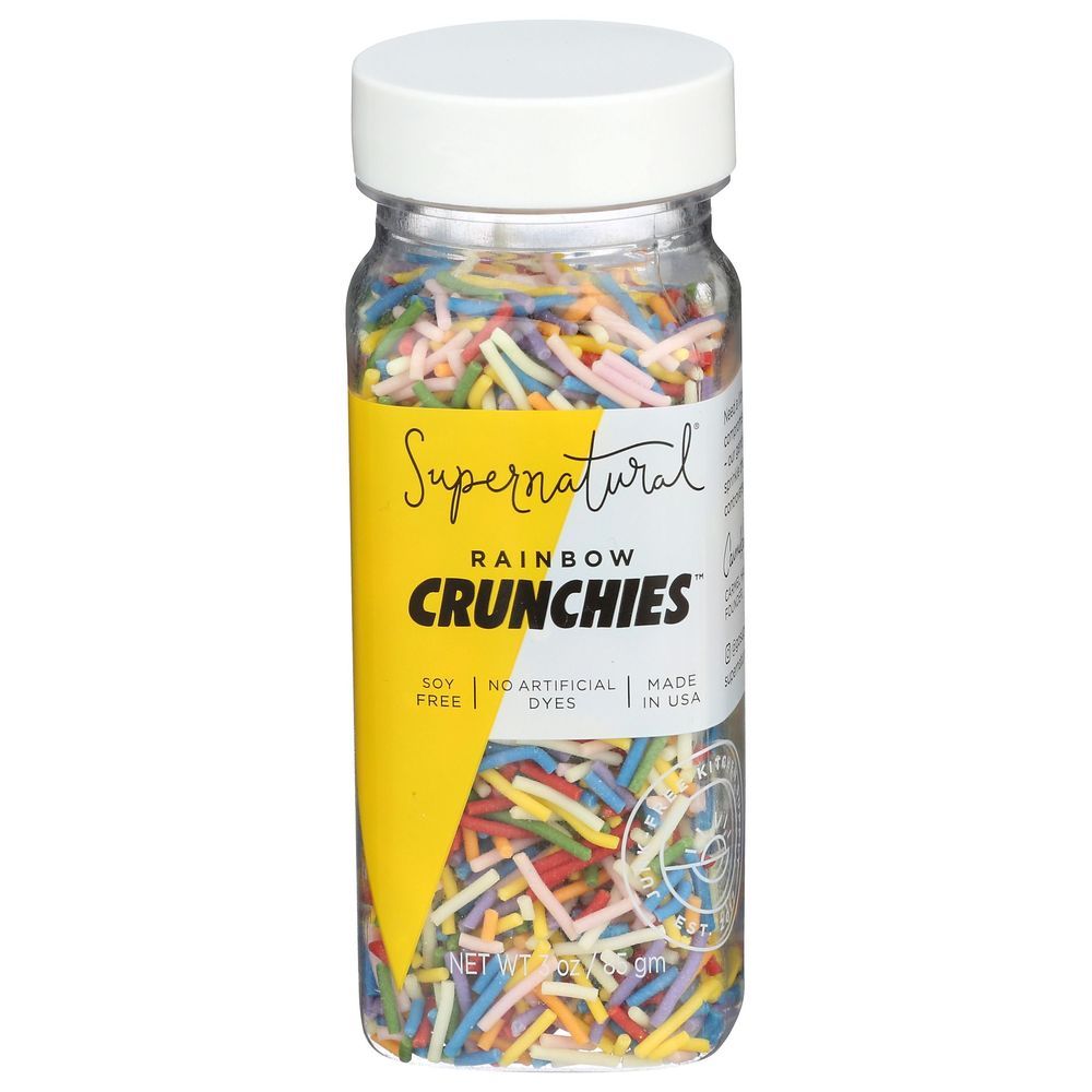 Supernatural Rainbow Crunchies Sprinkles, 3 Ounce -- 6 Per Case