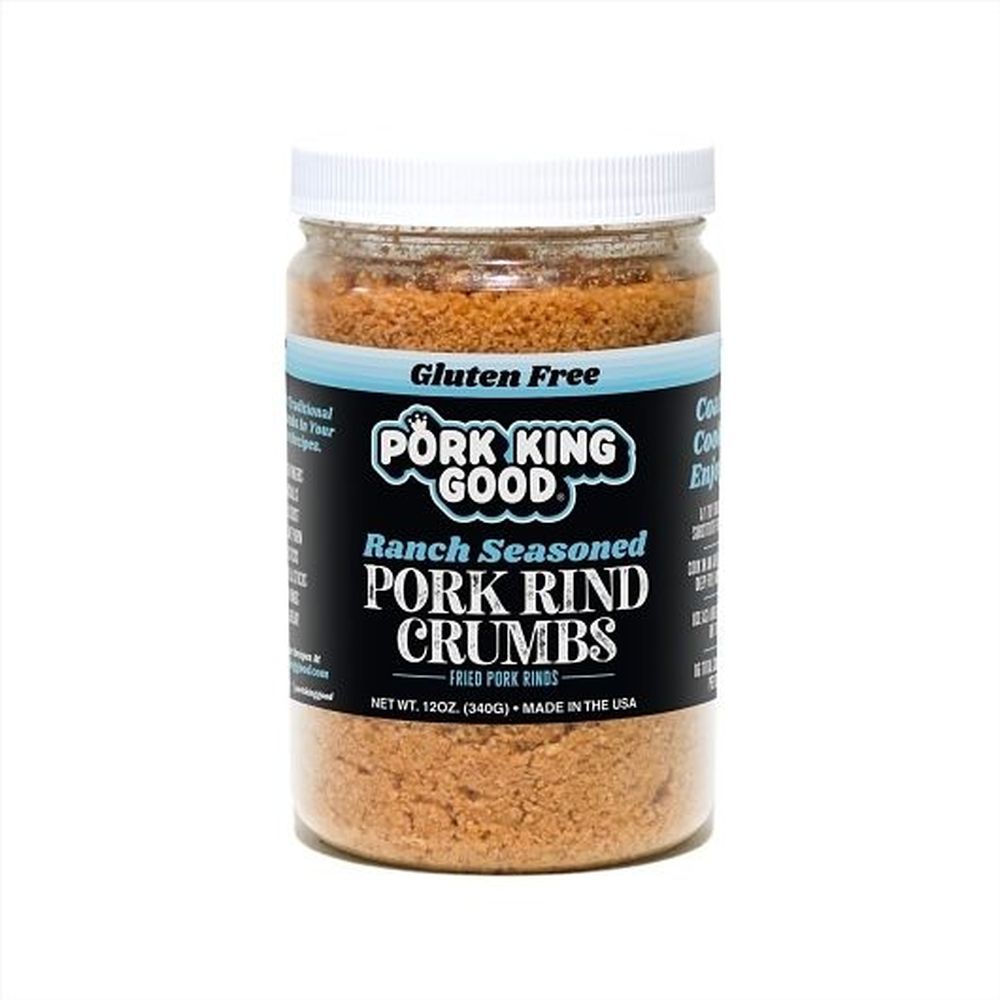Pork King Good Ranch Seasoned Pork Rind Crumbs, 340 Gram -- 6 Per Case