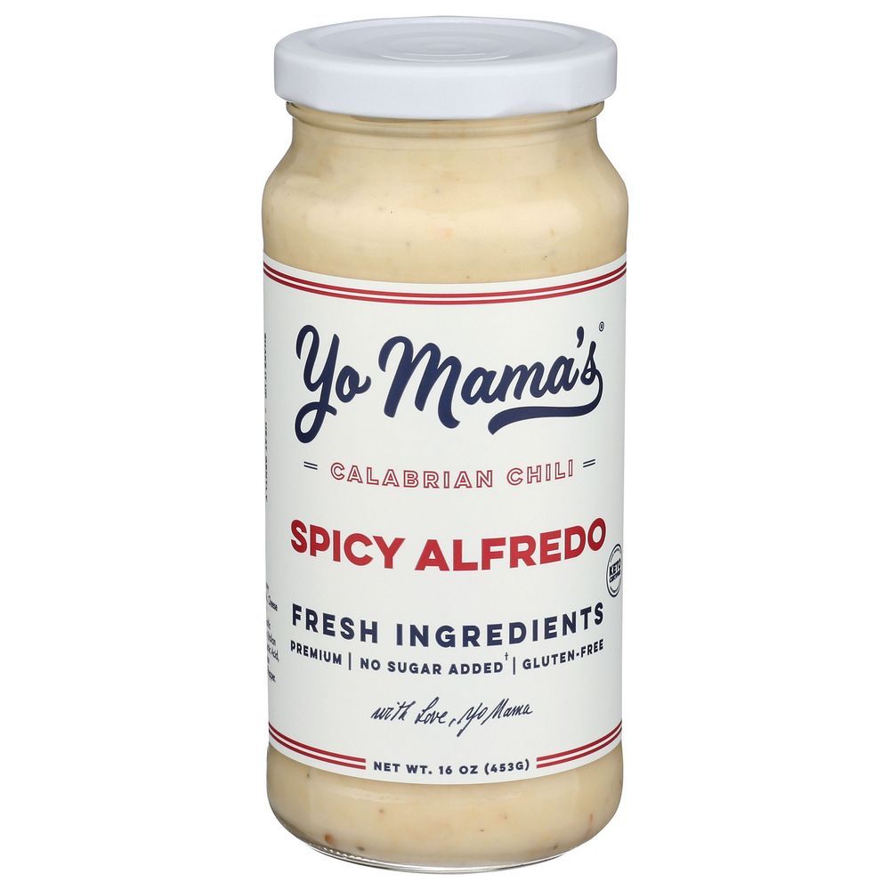Yo Mama's Spicy Alfredo Sauce, 16 Ounce -- 6 Per Case