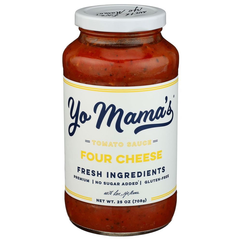 Yo Mama's Four Cheese Tomato Sauce, 25 Ounce -- 6 Per Case