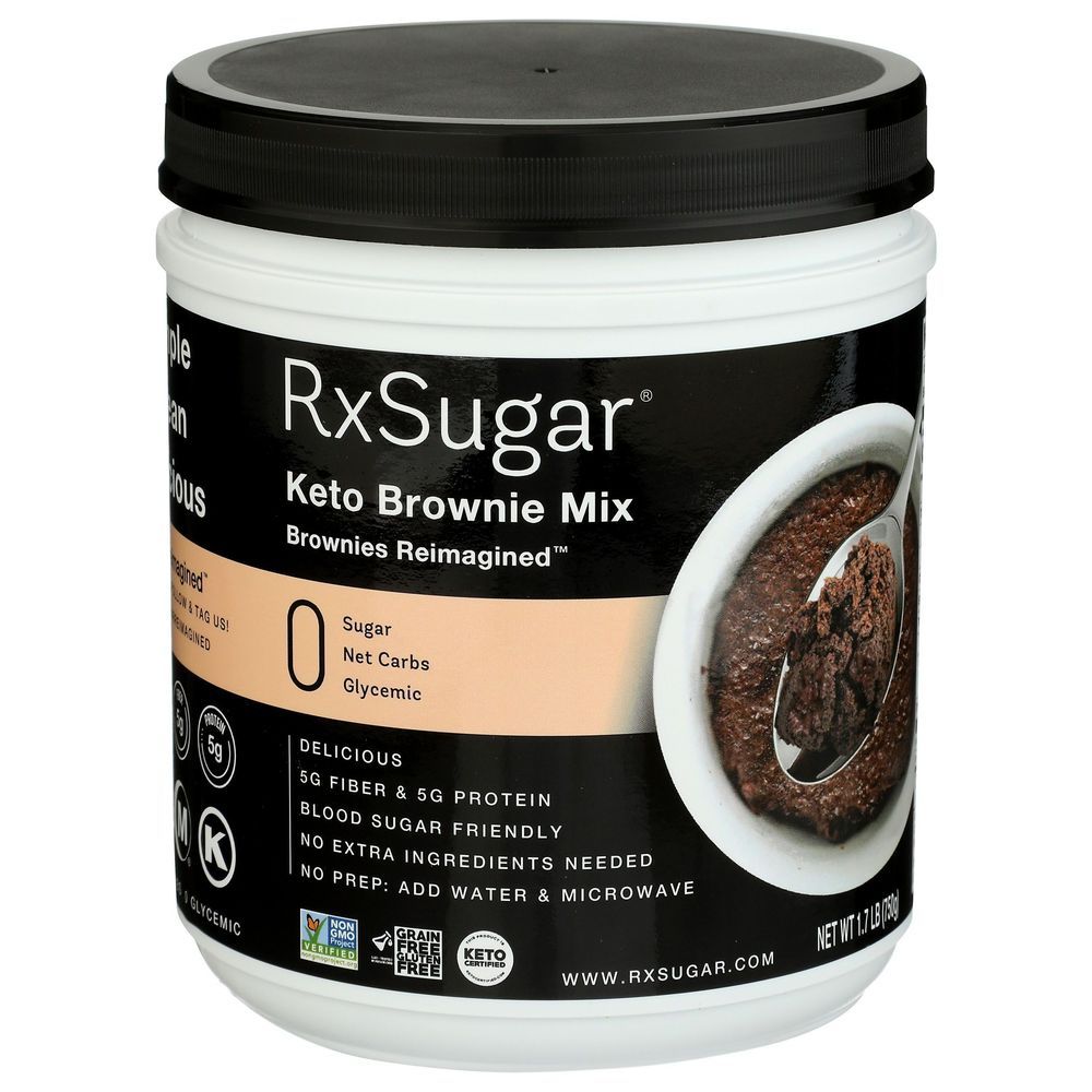 Rxsugar Keto Brownie Mix - Canister, 26.8 Ounce -- 4 Per Case