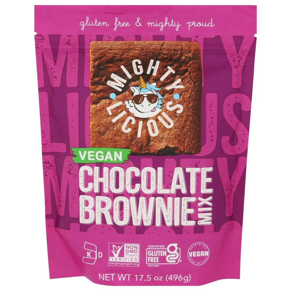 Mightylicious Vegan Chocolate Brownie Mix, 17.5 Ounce -- 6 Per Case