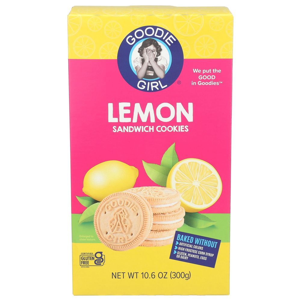 Goodie Girl Lemon Cream Sandwich Cookies, 10.6 Ounce -- 6 Per Case