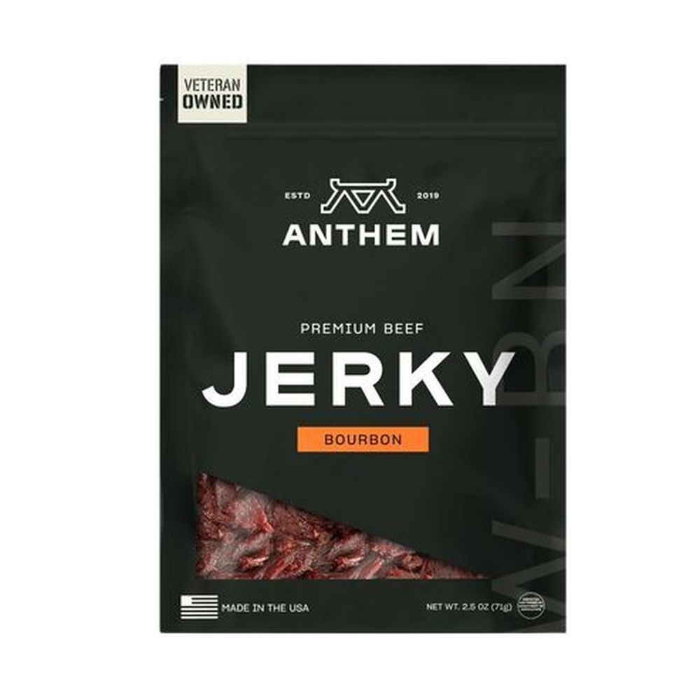 Anthem Bourbon Flavor Premium Beef Jerky, 2.5 Ounce -- 12 Per Case