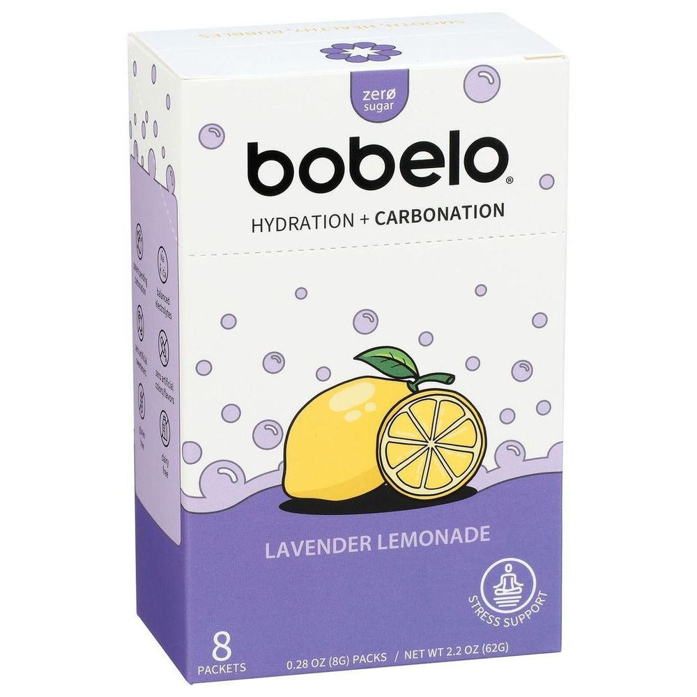 Bobelo Lavender Lemonade Hydrating Powder, 8 Count -- 6 Per Case