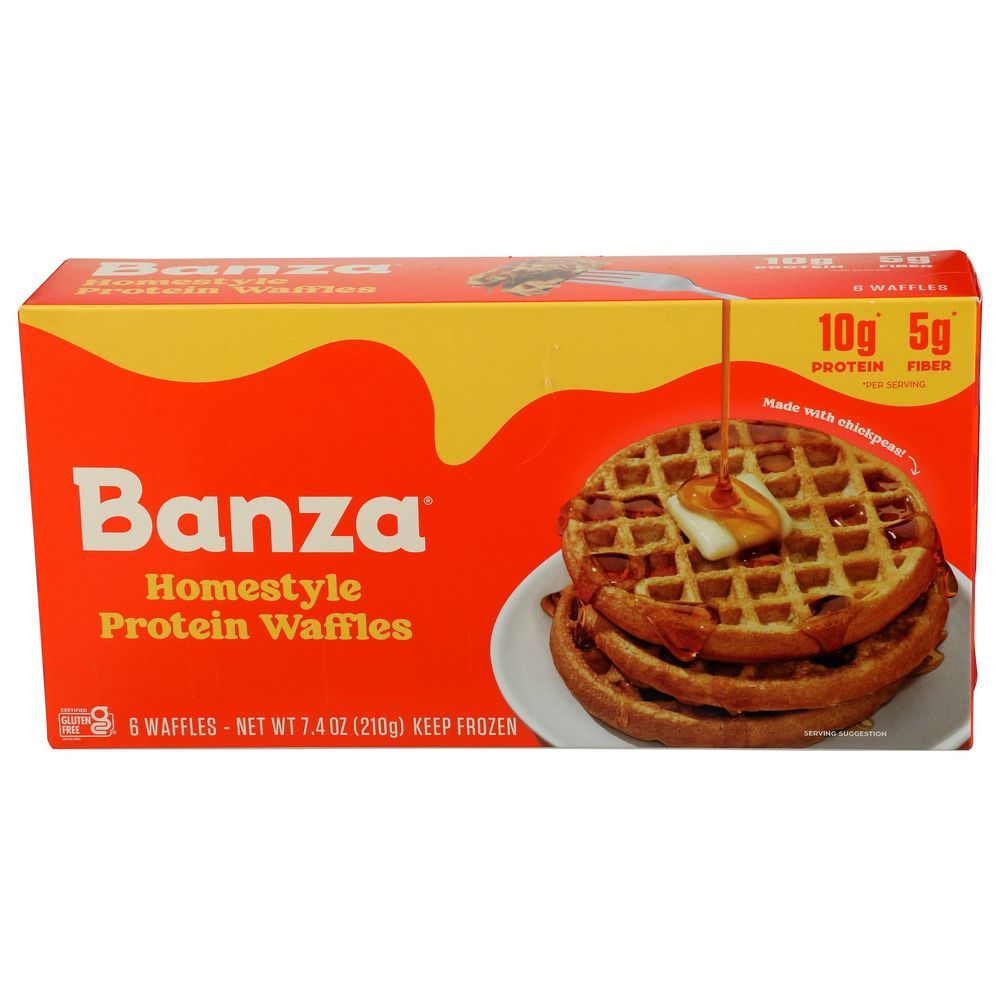 Banza Homestyle Protein Waffles, 7.4 Ounce -- 8 Per Case