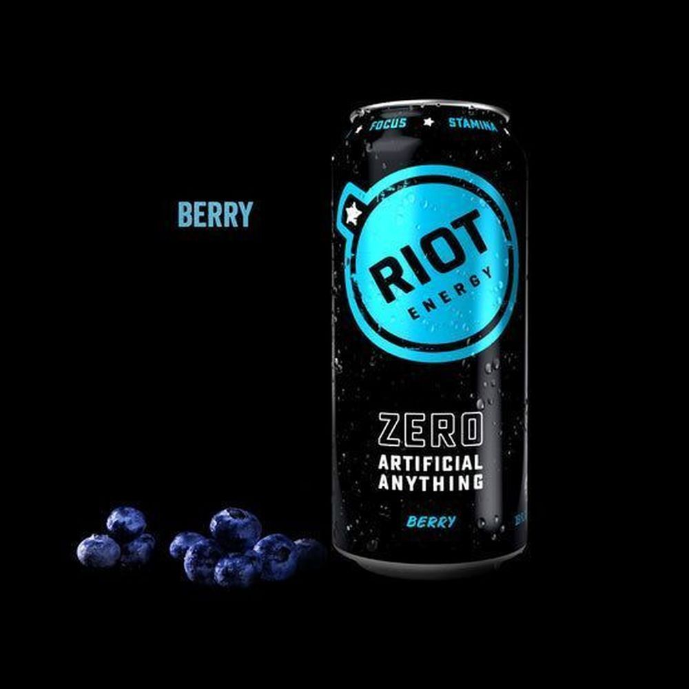Riot Berry Energy Drink, 16 Fluid Ounce -- 12 Per Case