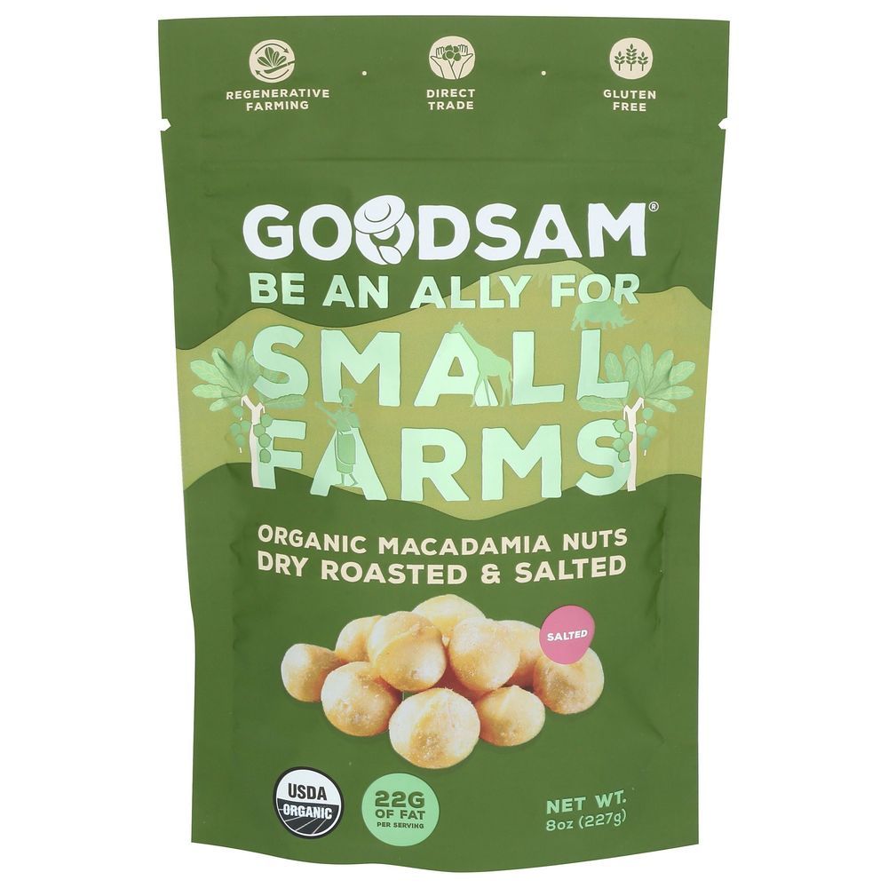 Goodsam Organic Small Farms Dry Roasted And Salted Macadamia Nuts, 8 Ounce -- 12 Per Case