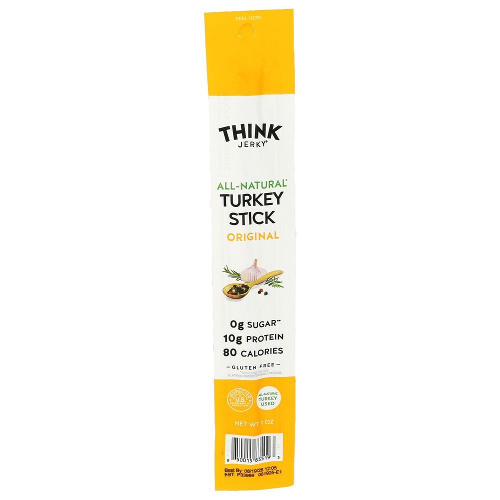 Think Jerky Original Turkey Stick, 1 Ounce -- 20 Per Case
