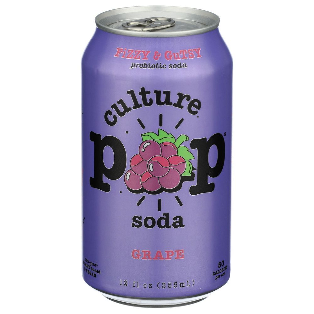 Culture Pop Grape Probiotic Soda, 12 Fluid Ounce -- 12 Per Case