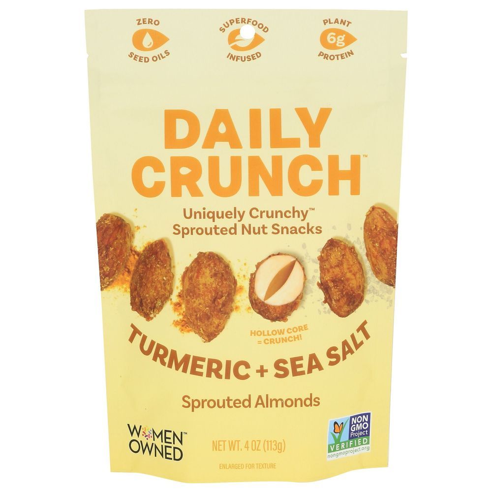 Daily Crunch Turmeric Plus Sea Salt Sprouted Almonds, 4 Ounce -- 6 Per Case